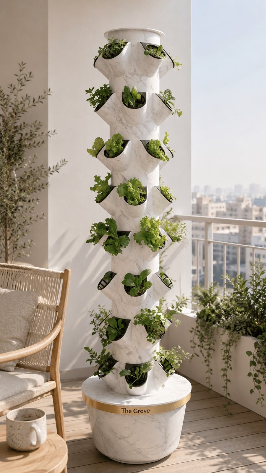 The Grove installed on a terrace garden